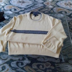 Mens NWOT Yellow Crew Neck Cotton LS Sweater (L)